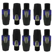 10Pcs Pole Conductor Speakon Cable Male Connector End for Karaoke Speaker Cables