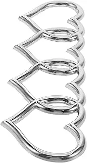 BESTOYARD Love Heart Car Badge Decal Sticker Silver Heart Shape Rear Trunk for Unique Vehicle Decoration Tiny Attractive Tail Badge for Enhancing Car Style