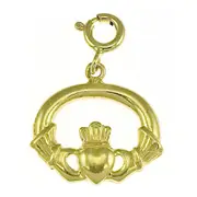 14K Gold 18MM Claddagh Pendant