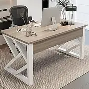 LYXWGRZD Rectangular Meeting Table, Small Seminar Table, Conference Table with Metal Frame, Training Table with Threading Hole Design(Gray,100cm/39.3in)