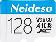 Neideso 128GB Memory Card UHD Video High Speed Transfer Monitoring SD Card for Dash Cams, Body Cams, Action Camera, Surveillance & Security Cams, Blue