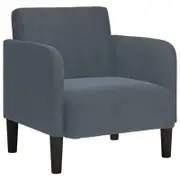 vidaXL Sofa Chair with Armrests Dark Grey 54 cm Velvet single sofa