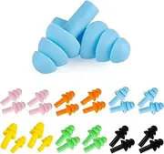 12 Pairs of Silicone Earplugs for Swimming, Comfortable Sleeping Earplugs, Soft Silicone Earplugs, Waterproof, Reusable Silicone Ear Plugs for Showering, Swimming, Surfing, Snorkeling