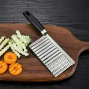 Potato Crinkle Cutter Dough Wavy Slicer Kitchen Vegetable Chip Blade Knife