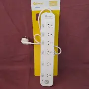 POWER BOARD 6 WAY WITH SWITCHES + EXTRA SPACING + Overload prot + Surge Prot-NEW