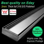 316 Stainless Steel Tile Insert Shower Grate Drain *Best Quality* "2mm thick"