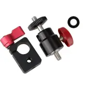 CAMVATE 15mm Rod Clamp Ball Head 1/4-20 mount fr Camera Tripod Monitor Video Rig