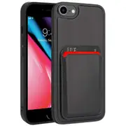 ZUSLAB iPhone SE 2020 Case, Magnetic Detachable Card Holder Wallet Shockproof Heavy Duty Protective Cover for Apple - Black