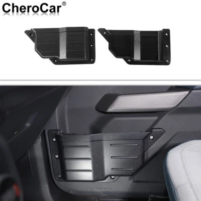 Car Front Door Pocket Storage Net Side Box Organizer for 2021+ Ford Bronco Black