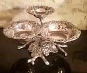 Arthur Court GRAPE three tiered candy dish