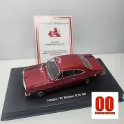 1:43 Diecast Holden HK Monaro GTS 327 Picardy Red 53424 LTD ED certificate #902