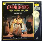 LASERDISC BOX SET DONIZETTI: L'Elisir d'Amore; Pavarotti, Levine NEW SEALED