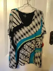 Taking Shape Wave Print Yoga Top Size m new