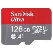 Sandisk 128GB Ultra microSDXC Card + SD Adapter, Class 10. SQUAB128GGN6MA
