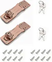 , Keyed Hasp Locks, 4 Inch, Twist Knob Keyed Locking Hasp, Cabinet Locks, Cab...