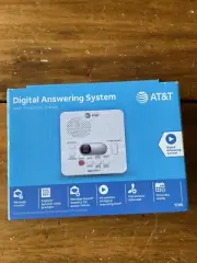 New AT&T 1740 White Stand-Alone Digital Answering System with Time/Day Stamp