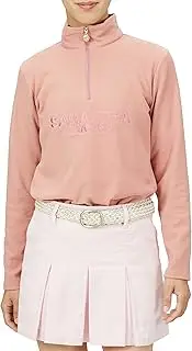 Samantha Thavasa UNDER25 & No.7(サマンサタバサ アンダー２５ ＆ ナンバー７) Samantha Thavasa Under25 & Number 7 Women's High Neck Pullover Sweatshirt with Embroidered Front