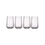 4pc Tempa Esme 450ml Crystal Highball Tumbler Water Cocktail Glassware Cup Blush