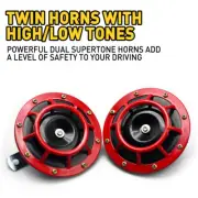 110DB 12V Super Loud Train Horn for Waterproof Motorcycle Car Truck SUV Boat Red (for: Daihatsu)