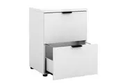 Ravee 2-Drawer Filing Cabinet Office Shelves Storage Cupboard - White