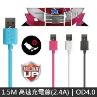 在飛比找PChome24h購物優惠-STAR 高速充電線 2.4A 快速充電線 1.5M for