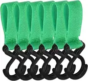 IWOWHERO 6Pcs Stroller Hooks Durable Nylon Bag Hangers for Easy Attachment to Strollers for Diaper Bags and More Lightweight Portable Design