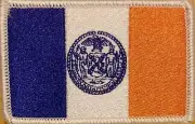NEW YORK CITY Flag Tactical Patch W/ VELCRO® Brand Fastener White Border #7