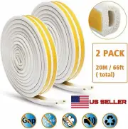 66ft Weather Stripping Door Seal Self Adhesive Foam Weatherproof Door Stopper