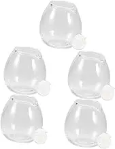 DOITOOL 5sets Mini Glass Coffee Pitcher Spout Milk Pitcher Compact Design for Home Bar 2pcs*5