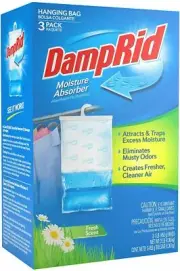 DampRid Hanging Bag Moisture Absorber - Fresh Scent Damp Rid 3 Pack