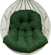Egg Chair Cushion, Hammock Chair Cushion,Outdoor Egg Chair Cushion Replacement, Thickened Hanging Egg Chair Cushion, Waterproof Soft Egg Swing Chair Cushion for Outdoor Funiture(Dark Green)