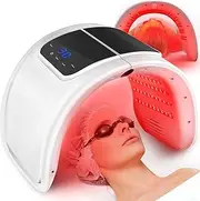 YHRK LED Therapy Light, 7 Color Light Therapy Mask Beauty Photon Skin Phototherapy Machine without Spray Function