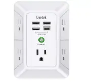 Multienchufe, Extensor De 5 Tomas De Corriente 4Puertos USB Hogar Viajes Oficina