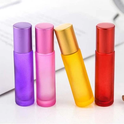 5ml 10ml Empty Matting Glass Roller Bottles for Essential Oil Perfume with Ball