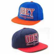 BNWT 2 X MENS OBEY ATHLETICS BASEBALL SNAPBACK CAPS