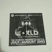 DMC technics Battle Dj Turntable Sticker - Battle Style Collector Sticker 2003