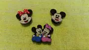 MICKEY & MINNIE MOUSE shoe charms/cake toppers!! Set of 3 !! FAST USA SHIPPING!!