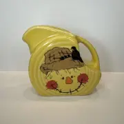 Fiestaware Happy Harvest Scarecrow Face Sunflower Yellow Mini Disc Pitcher WOW!