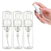 3Pcs Clear Soap Foam Foaming Pump Bottle 50Ml Plastic Travel Size