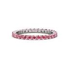 TriJewels Pink Tourmaline Common Prong Eternity Ring 3/4 ctw 14K Gold JP:19725