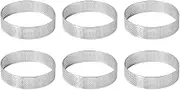 Cake Ring, 6Pcs Stainless Steel Porous Tart Ring, Perforated Pie Cake Ring Mold, Cake Mousse Ring with Holes 7cm