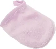 PACKOVE Makeup Remover Towels Reusable Microfiber Face Cleaning Mitts for Effortless Makeup Removal with Water Convenient Glove Design for Deep Cleansing and Facial Care Purple