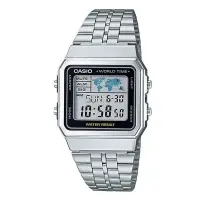在飛比找Yahoo奇摩購物中心優惠-CASIO 復古風數字復刻地圖液晶顯示腕錶(A-500WA-