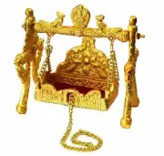 Golden Standard Size, Metal NAND Laddu Gopal Swing Palana Krishna Jhula