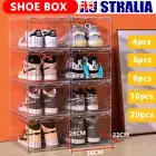 Cube DIY Shoe Cabinet Rack Storage Portable Stackable Organiser Stand White AU
