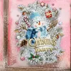 Waterproof Christmas Wall Sticker Snowman Window Sticker Background Wall