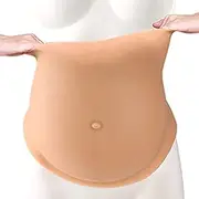 Fake Pregnancy Belly, Lifelike Skin Color Silicone Artificial Fake Belly Costum, Anti‑Shake Fake Pregnant Belly for Cross Dressing Actor Prop Cosplay