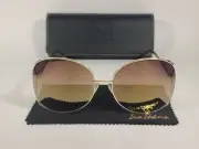 Sam Edelman Women's Oversize Sunglasses Gold Tone Frame Mirror Lens SE145 GLD