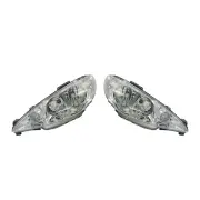 Pair of Head Light Right & Left Side for Peugeot 206 10/1999 - 09/2007