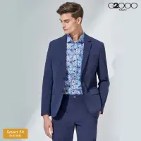 在飛比找momo購物網優惠-【G2000】時尚雙釦平紋式西裝式外套-藍色(1111100